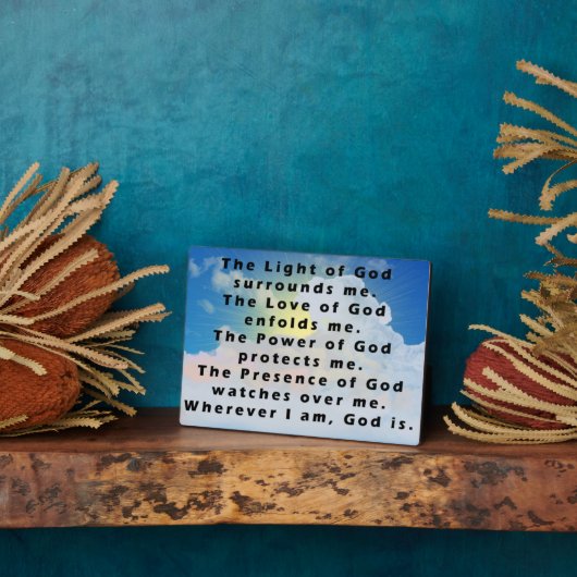 保護祈りの言葉 フォトプラーク (側面)