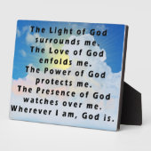 保護祈りの言葉 フォトプラーク (側面)