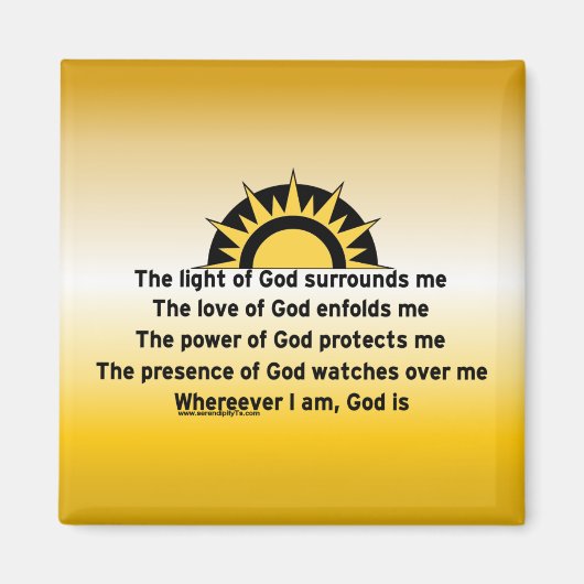 保護祈りの言葉 マグネット (正面)