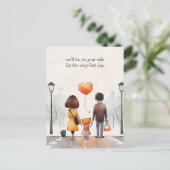 保護者と小学生 ポストカード (スタンド正面)