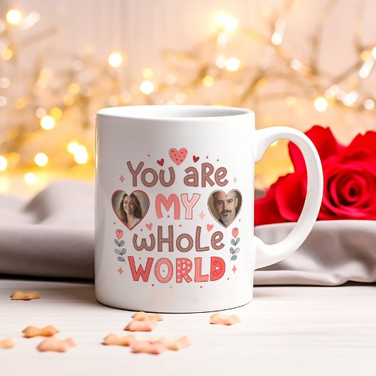 保護者によるカスタマイズ可能な写真、バレンタインカスタムの写真 コーヒーマグカップ