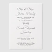 保護者によるVellumの卒業発表から ベラム紙招待状 (正面)