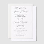 保護者によるVellumの卒業発表から ベラム紙招待状 (オフセット)