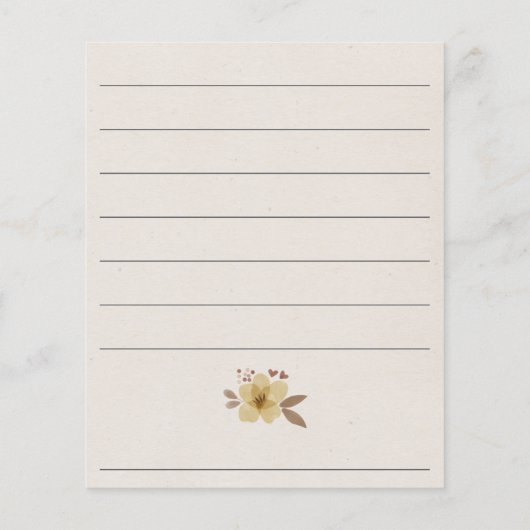 保護者のための勇気付けられる – 赤ちゃんシャワーカード (裏面)