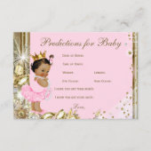保護者のための女の子の予測とアドバイス赤ちゃんシャワー アドバイスカード (正面)