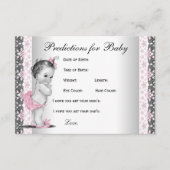 保護者のための女の子の予測とアドバイス赤ちゃんシャワー アドバイスカード (正面)