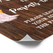 保護者のアドバイス女性のカーボーイの赤ちゃんシャワー ポスター (角)