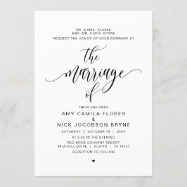 保護者のホスティーモダンス、黒書道、結婚 招待状