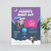 保護者の夜間外出フライヤーテンプレート (スタンド正面)