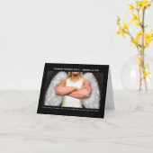 保護者の戦士の天使Notecard カード (黄色い花)