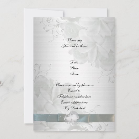 保護者の招待で25周年 招待状 (裏面)