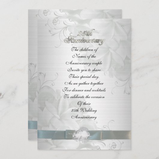 保護者の招待で25周年 招待状 (正面/裏面)