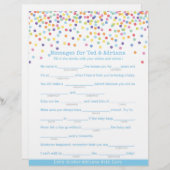 保護者の方が赤ちゃんシャワーを浴びたい紙吹雪へ (正面/裏面)