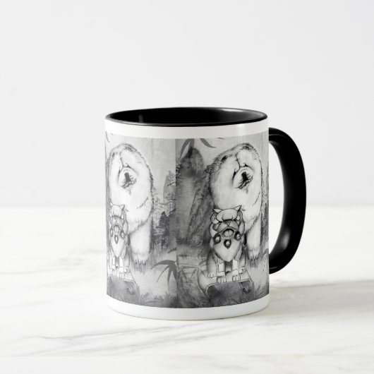 保護者の食事およびFoo犬のマグはsz/colorを選びます マグカップ (正面右)