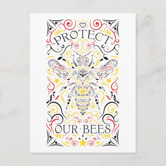 保護蜂 ポストカード (正面)
