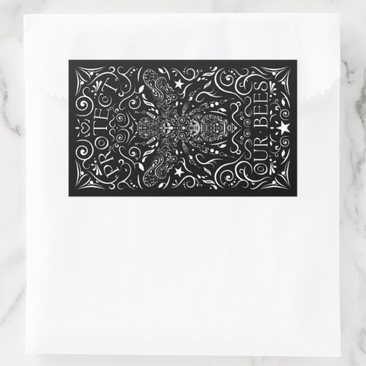 保護蜂 長方形シール (バッグ)