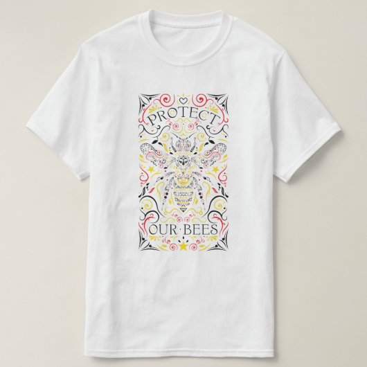 保護蜂 Tシャツ (デザイン正面)