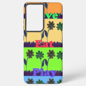 保護衣服の愛を愛し食べていること SAMSUNG GALAXYケース (裏面)