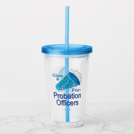 保護観察官に大声を出す アクリルタンブラー (正面)