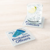 保護観察官に大声を出す ガラスコースター (アングル)