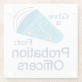 保護観察官に大声を出す ガラスコースター (裏面)