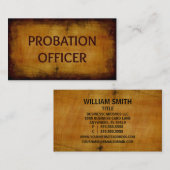 保護観察官アンティークブラシ付き名刺 名刺 (正面/裏面)