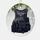 保護警察防弾ベスト警察官 セラミックオーナメント (左)