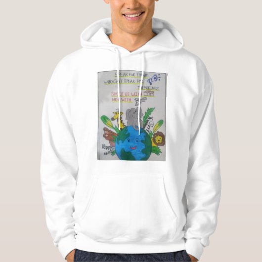 「保護足救が生き🐾🌍」 パーカ (正面)