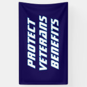 保護退役軍人が政治に利益を与える 横断幕 (縦)