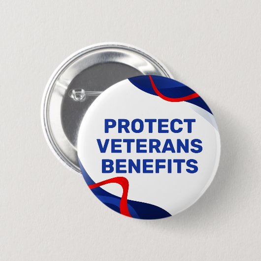 保護退役軍人が政治に利益を与える 缶バッジ (正面&裏面)