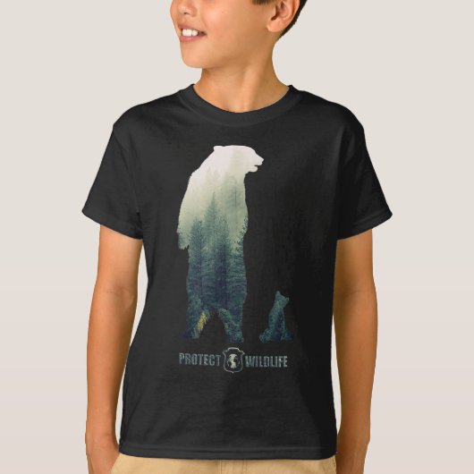 保護野生生物 – 環境保護 – クマ Tシャツ (正面)