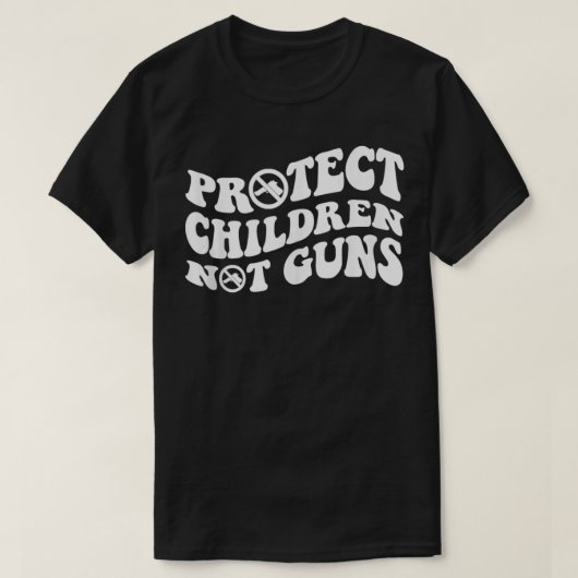 保護銃を持たない保護子ども Tシャツ (デザイン正面)