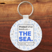 保護食べ物を与え海 | 海汚染 キーホルダー (正面)