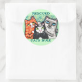 保護/シェルター猫 ラウンドシール (バッグ)