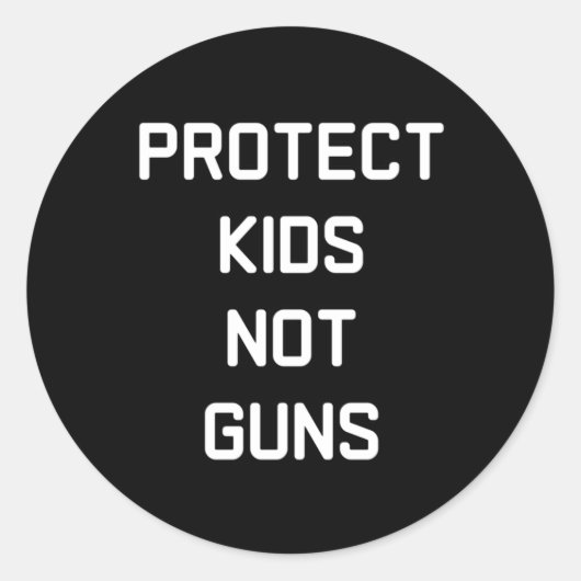 保護Kids Not Gunsシール ラウンドシール (正面)
