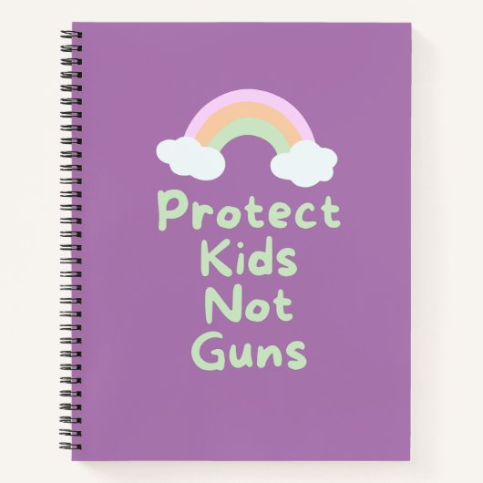 保護Kids Not Guns Word Art Journal ノートブック (正面)