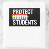 保護LGBTQの学生 長方形シール (バッグ)