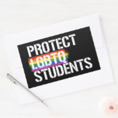 保護LGBTQの学生 長方形シール (封筒)