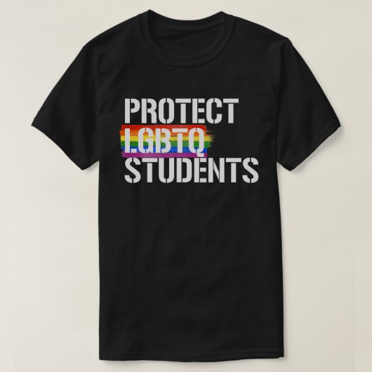保護LGBTQの学生 Tシャツ (デザイン正面)