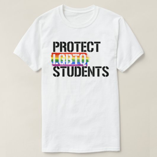 保護LGBTQの学生 Tシャツ (デザイン正面)
