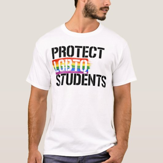 保護LGBTQの学生 Tシャツ (正面)