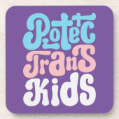 保護Trans Kids Cork-Backedコースター コースター (正面)