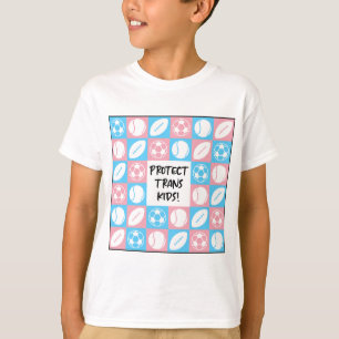 保護Trans Kids Sportsアスリート Tシャツ