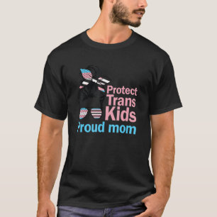 保護Trans Kids Transgender Messy BunサポートL Tシャツ
