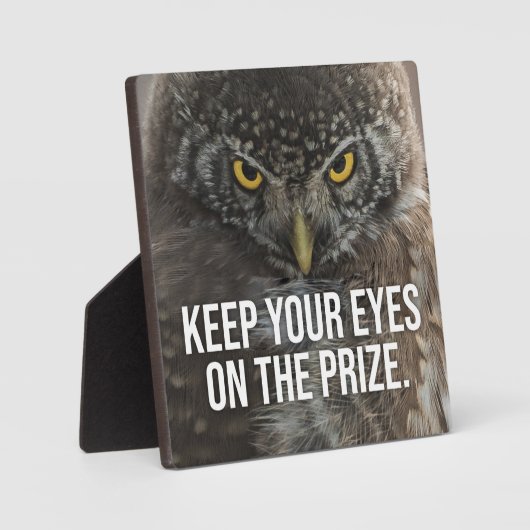 保賞品に目を向ける – 動物やる気を起こさせる フォトプラーク (正面)