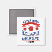 保距離の後を追規則 マグネット (正面/裏面)