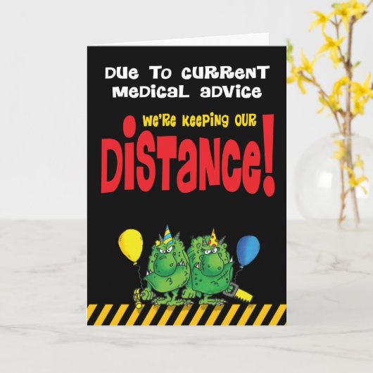 保距離 カード (黄色い花)