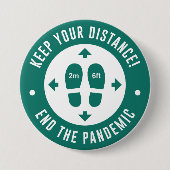 保距離 缶バッジ (正面)