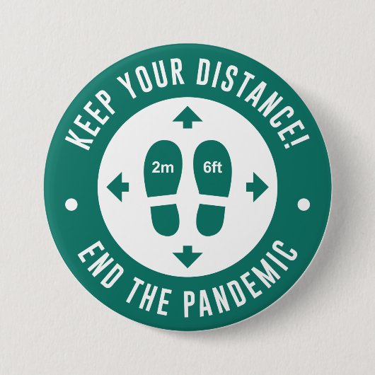 保距離 缶バッジ (正面)