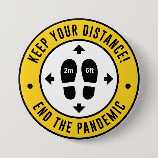 保距離 缶バッジ (正面)